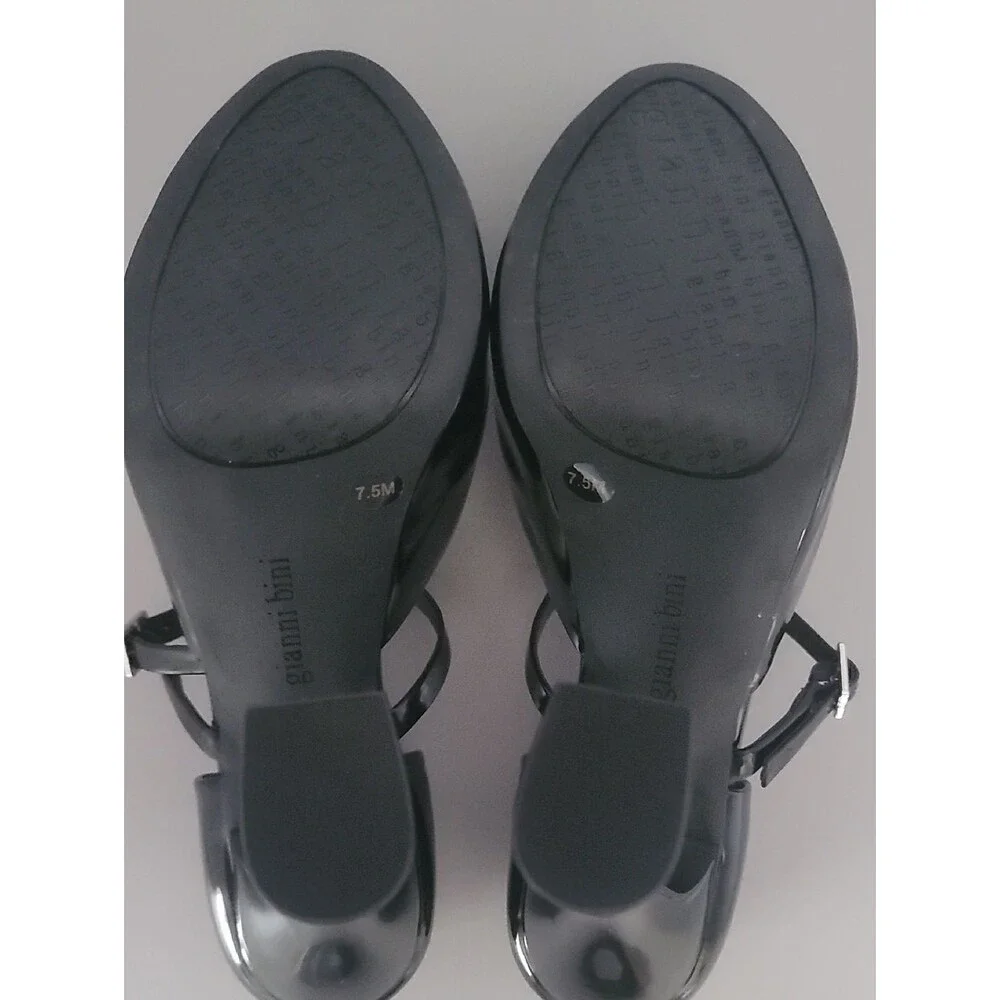 Gianni Bini Quincy Mary Jane Black Platform Pumps Heels Size 7.5M
